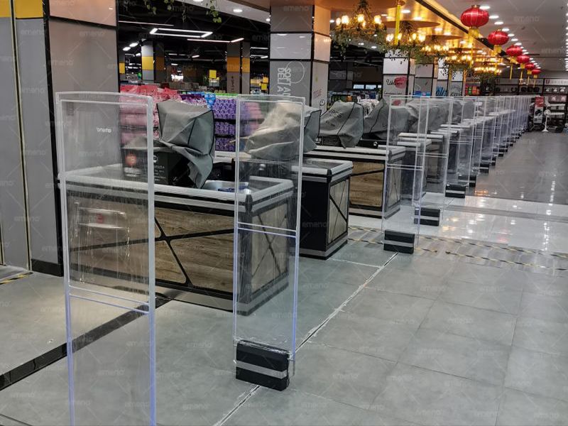 Stormarknadskedjan installerade stöldskyddsanordningen AM8089 cubic beauty emeno supermarket